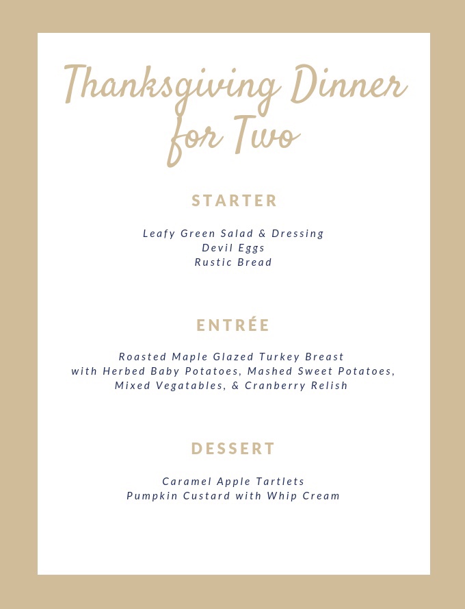 Thanksgiving For Two ~ 3 Tips To Keep it Simple